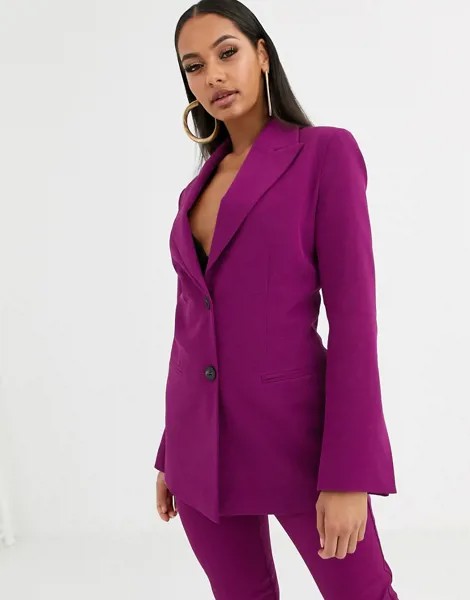 Фиолетовый пиджак ASOS DESIGN