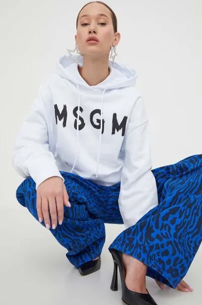 Хлопковая толстовка MSGM, белый