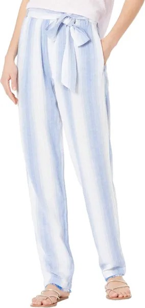 Брюки bella dahl Ruffle High-Waist Trousers, цвет Serene Sea Stripe