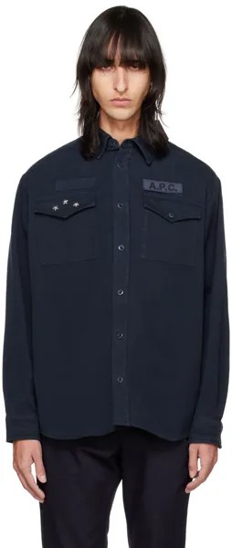 Темно-синяя основная рубашка A.P.C.