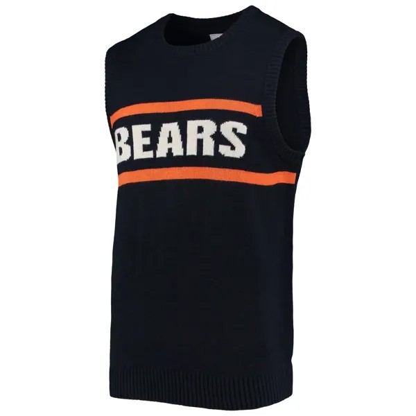 Мужской темно-синий/оранжевый жилет-свитер Chicago Bears Player Starter