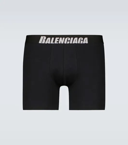 Боксеры из смесового хлопка с логотипом Balenciaga, черный