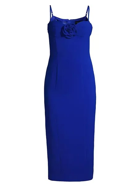 Платье миди из крепа Gadise с косточками Bardot, цвет cobalt