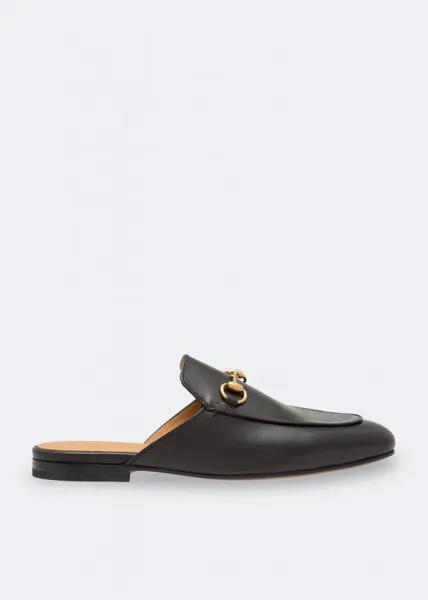 Лоферы GUCCI Princetown backless loafers, черный