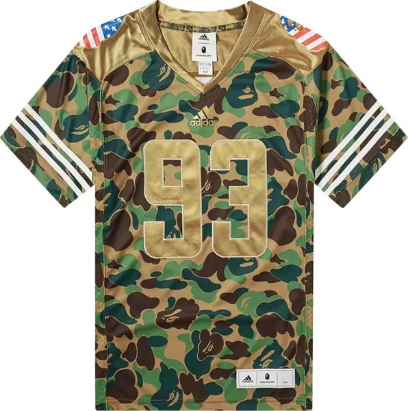 Футболка BAPE x adidas SB Jersey 'Green', зеленый