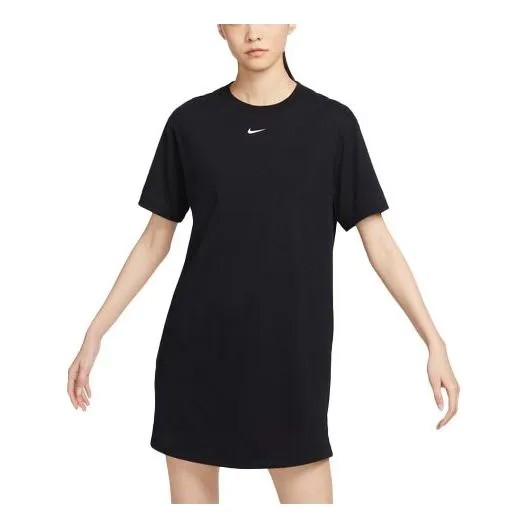Платье (WMNS) Nike Sportswear Essential Short-sleeve T-Shirt Dress 'Black', черный