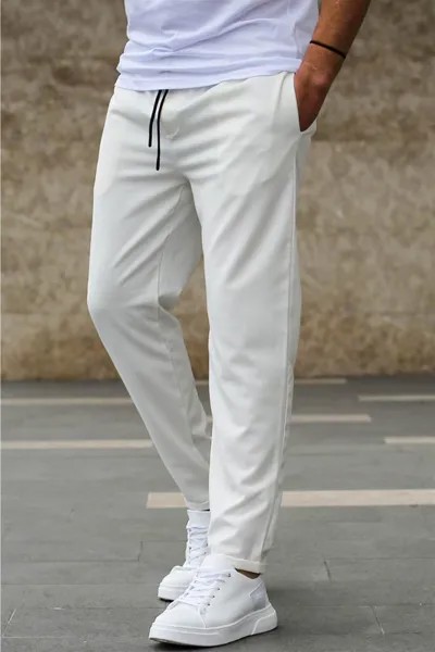 Белые брюки-джоггеры 4242 Madmext, белый