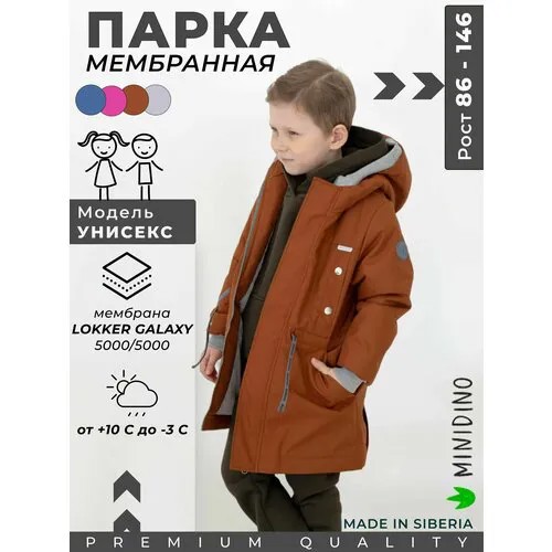 ПаркаMINIDINO, размер 110, оранжевый