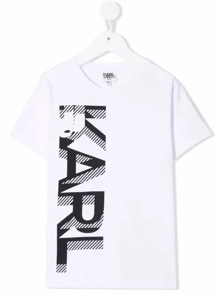 Karl Lagerfeld Kids футболка из органического хлопка с логотипом