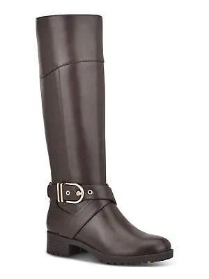 TOMMY HILFIGER Женские коричневые эластичные ботинки для верховой езды на блочном каблуке с круглым носком, 7,5 м