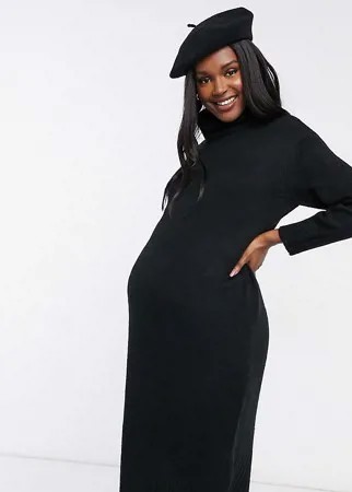 Платье-водолазка черного цвета New Look Maternity-Черный