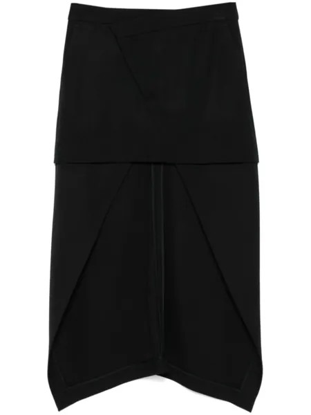 Alexander McQueen асимметричная юбка, черный