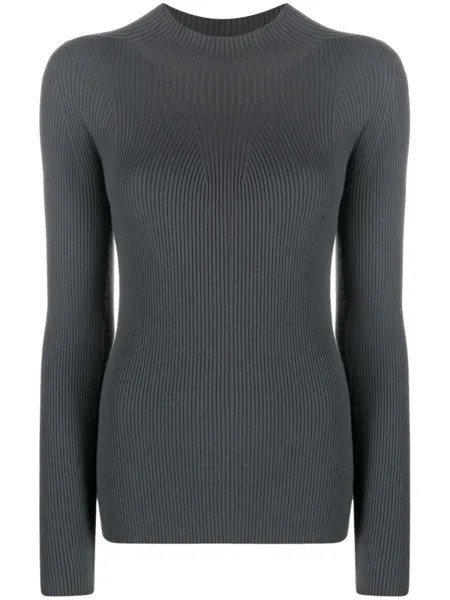 Emporio Armani джемпер в рубчик, серый