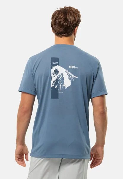 Спортивная футболка VONNAN S/S GRAPHIC Jack Wolfskin, цвет elemental blue