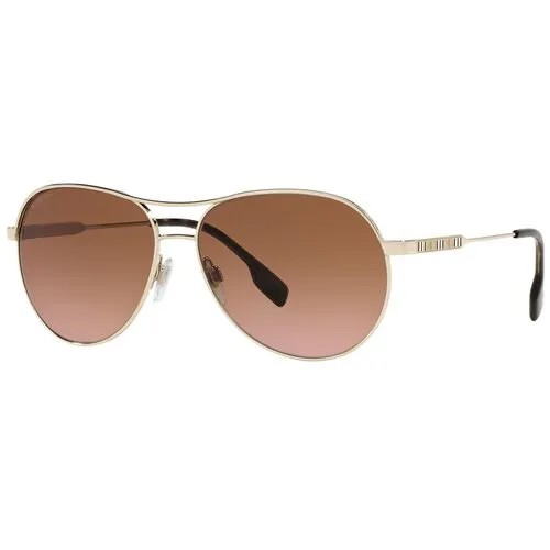 Солнцезащитные очки Burberry, коричневый, золотой