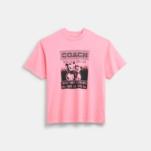 Футболка COACH The Lil Nas X Drop Cats, цвет Bright Fuschia