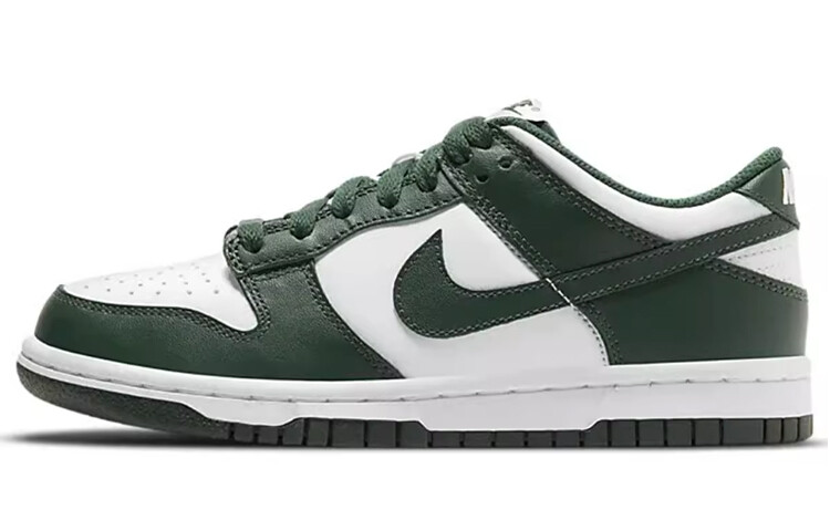 Кроссовки Nike Dunk Skateboarding Shoes Women's Low-top White/green, зеленый