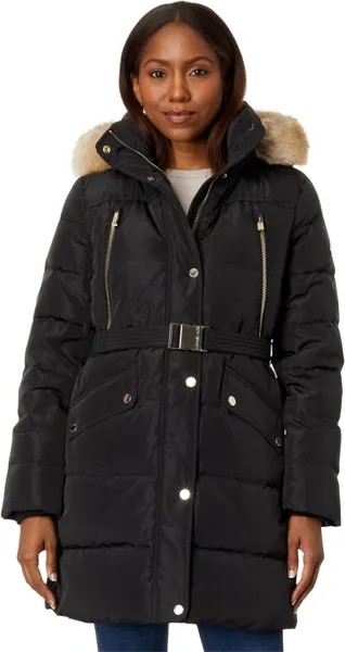 Пуховик Michael Kors Belted Down Puffer M825164CZ, черный