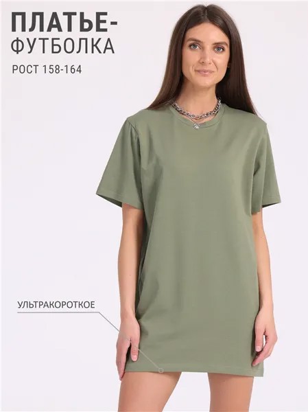 Платье женское Апрель 1ЖПК4397804 хаки 96-100/164