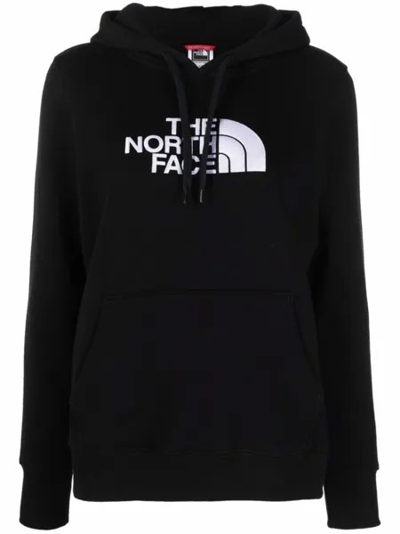 The North Face худи с кулиской и вышитым логотипом, черный