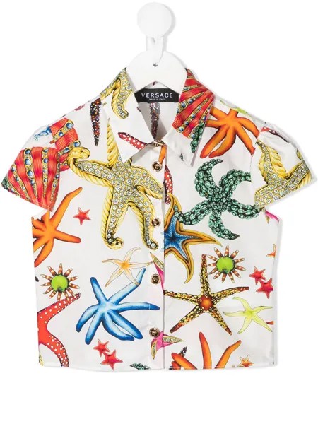 Versace Kids рубашка с принтом