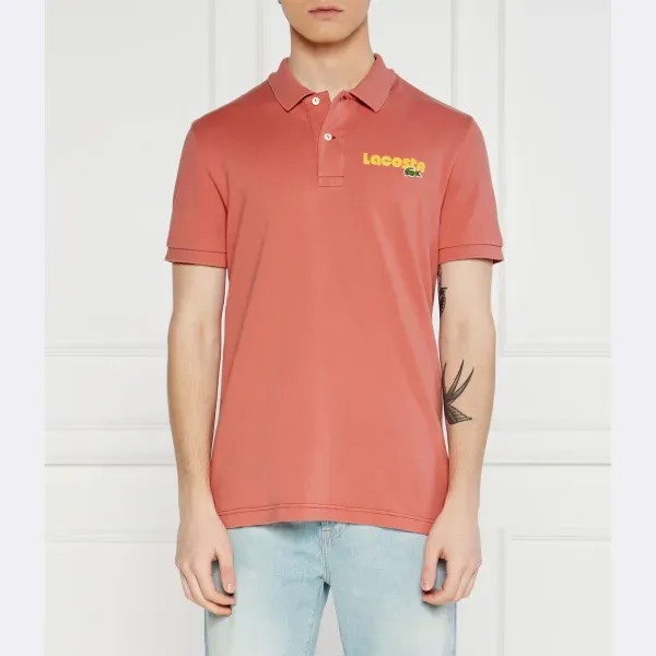 Рубашка поло стандартного кроя Lacoste, красный