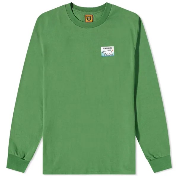 Футболка Human Made Long Sleeve Polar Bear Tee