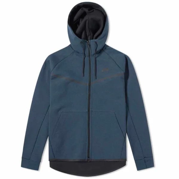 Худи Nike Tech Fleece Windrunner с молнией во всю длину DEEP JUNGLE GREEN BLUE 805144-328 M