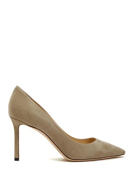 Норковые замшевые туфли на шпильке Jimmy Choo