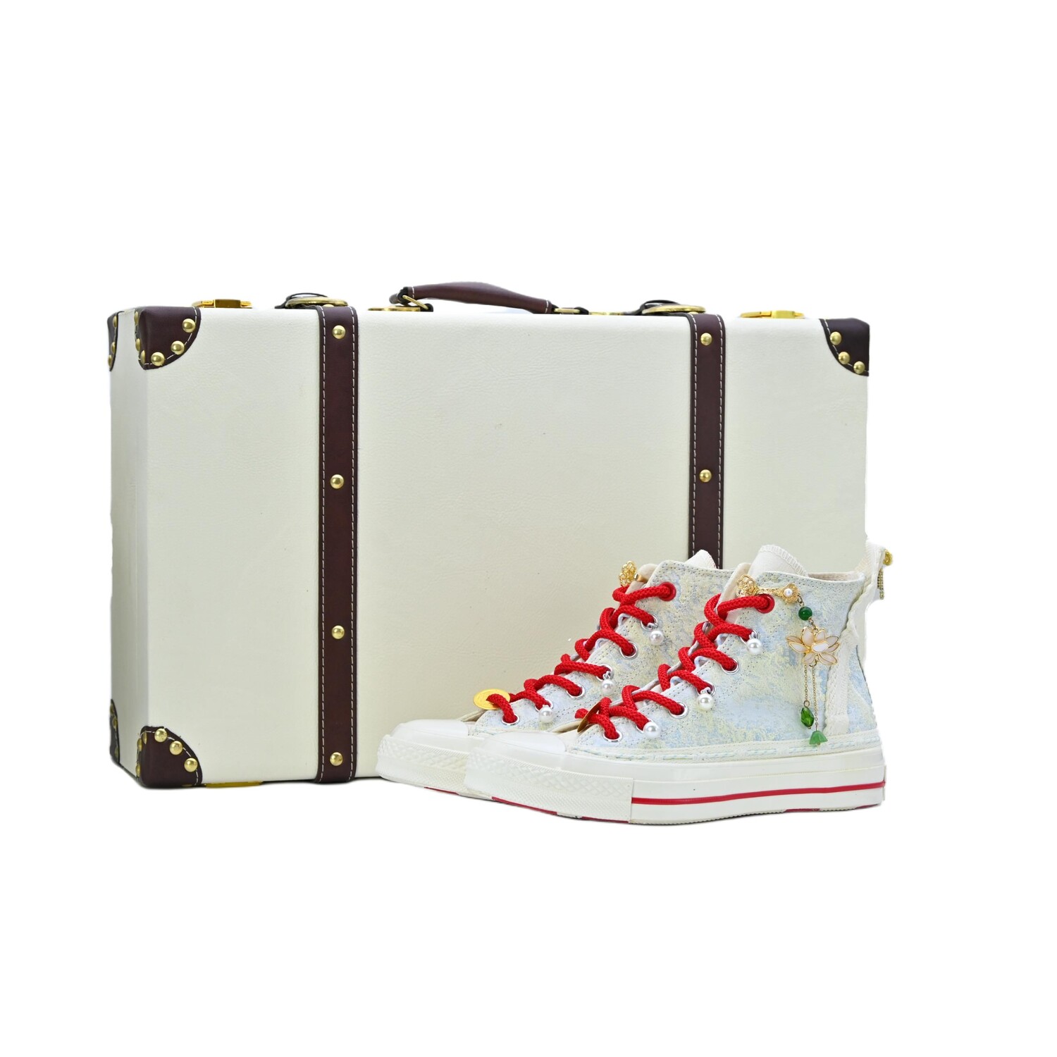Кроссовки Converse Chuck 70 Skateboarding Shoes Unisex High-top Golden, Blue, Red, красный