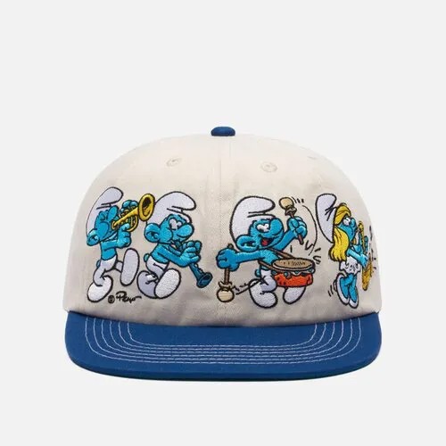 Кепка Butter Goods x The Smurfs Band 6 Panel бежевый, Размер ONE SIZE