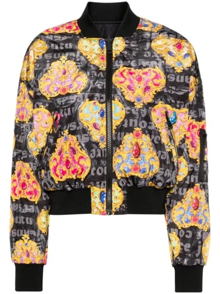 Versace Jeans Couture бомбер с принтом Heart-Couture, черный
