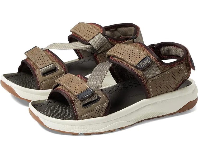 Сандалии Florsheim Tread Lite River Sandal, цвет Taupe Knit/Nubuck/White Sole