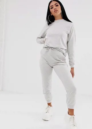 Спортивный свитшот и джоггеры с завязкой ASOS DESIGN-Серый