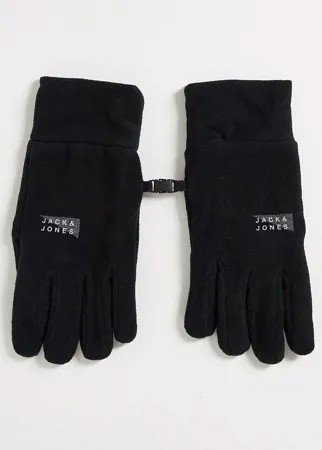 Черные флисовые перчатки Jack & Jones-Черный цвет