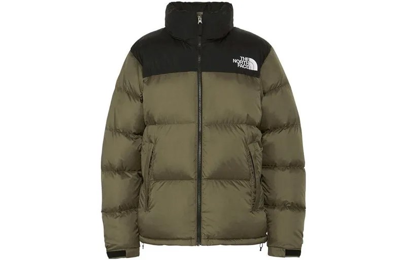 Пуховики и пальто мужские зеленые The North Face, зеленый