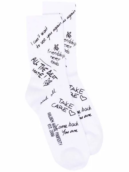 Golden Goose scribble-print socks