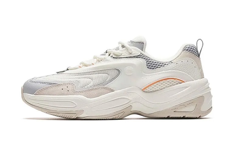 Кроссовки ANTA Lifestyle Shoes Women's Low-top Ivory White/marl/marl, белый/серый