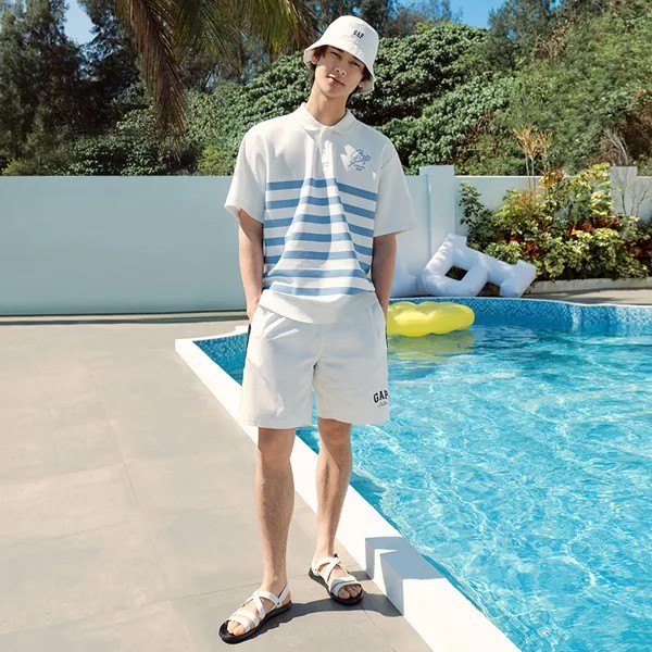 Рубашка поло City Leisure Series для мужчин Gap, белый