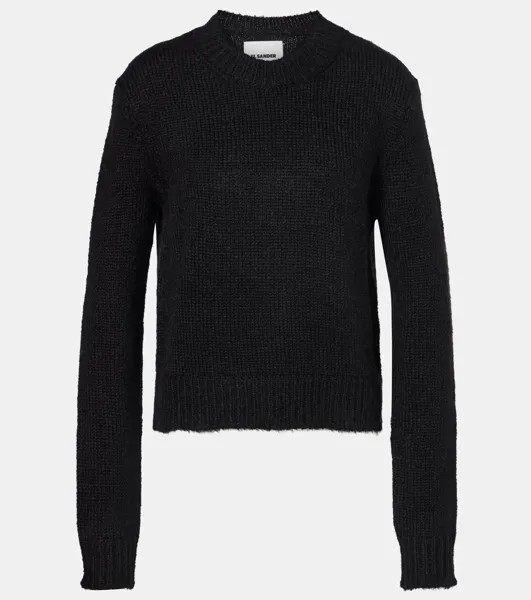 Свитер из смесовой шерсти Jil Sander, черный