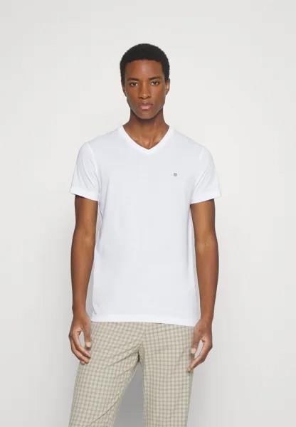 Футболка базовая SLIM SHIELD V-NECK GANT, цвет white