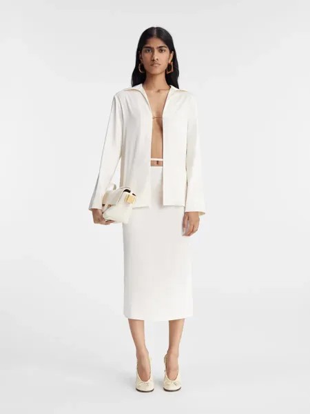 Рубашка с открытым логотипом и подвеской La Notte Jacquemus, белый