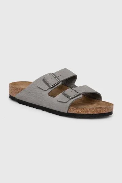 Шлепанцы Arizona из нубука Birkenstock, серый