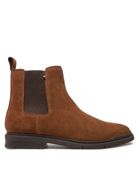 Ботинки Челси Tommy Hilfiger Chelsea Flexible Hilfiger Suede Chelsea FM0FM05102 Marrón, коричневый