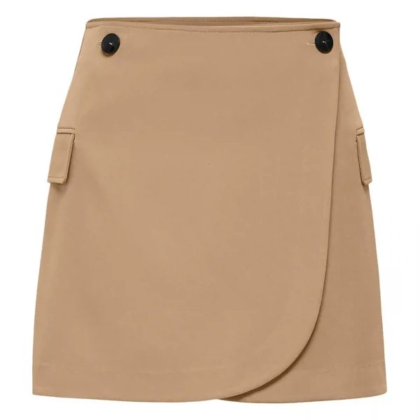 Короткая юбка с запахом и пуговицами, боковые карманы ТОЛЬКО для женщин