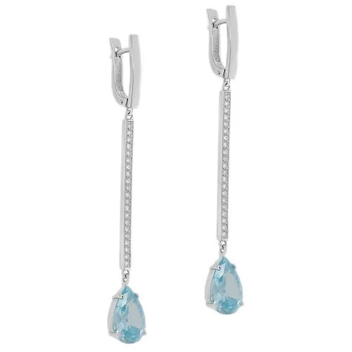 Серьги KABAROVSKY, серебро, 925 проба, фианит