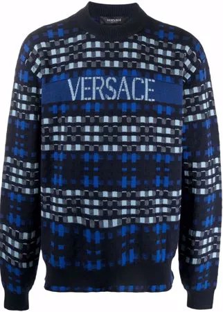 Versace жаккардовый джемпер