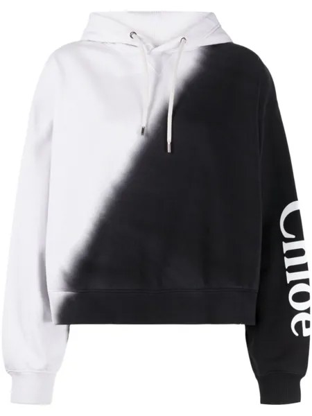 Худи с эффектом деграде Chloé, черный