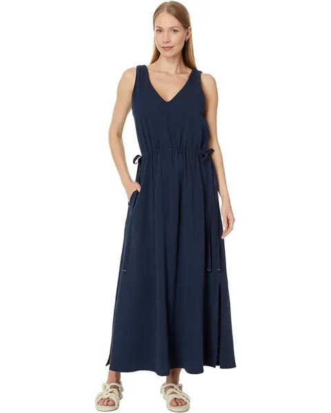 Платье Lilla P Drawcord Waist Maxi, темно-синий