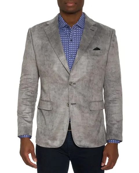 Lubrano Приталенный пиджак с принтом Robert Graham, цвет Gray